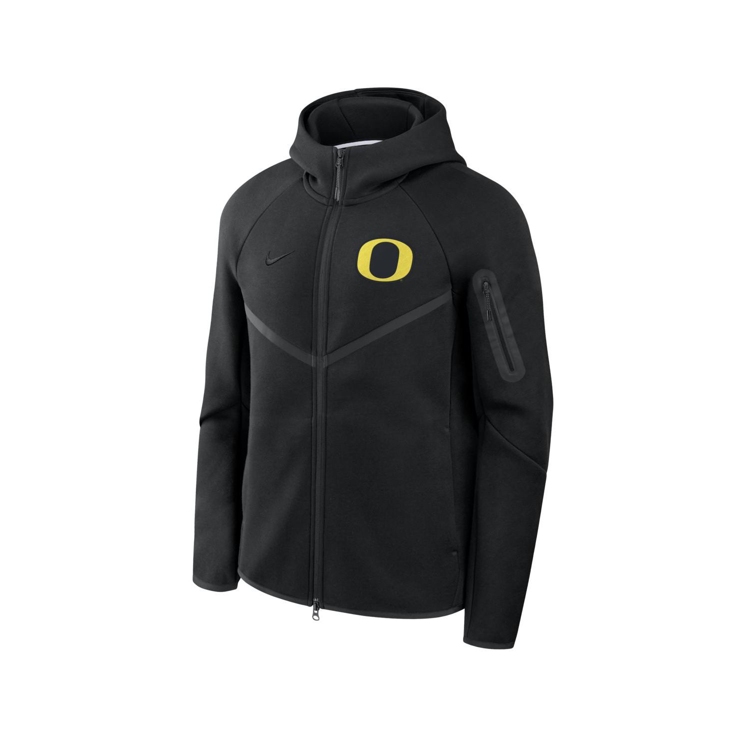 Men's Black Oregon Ducks Tech Fleece Full-Zip Wind Runner Hoodie