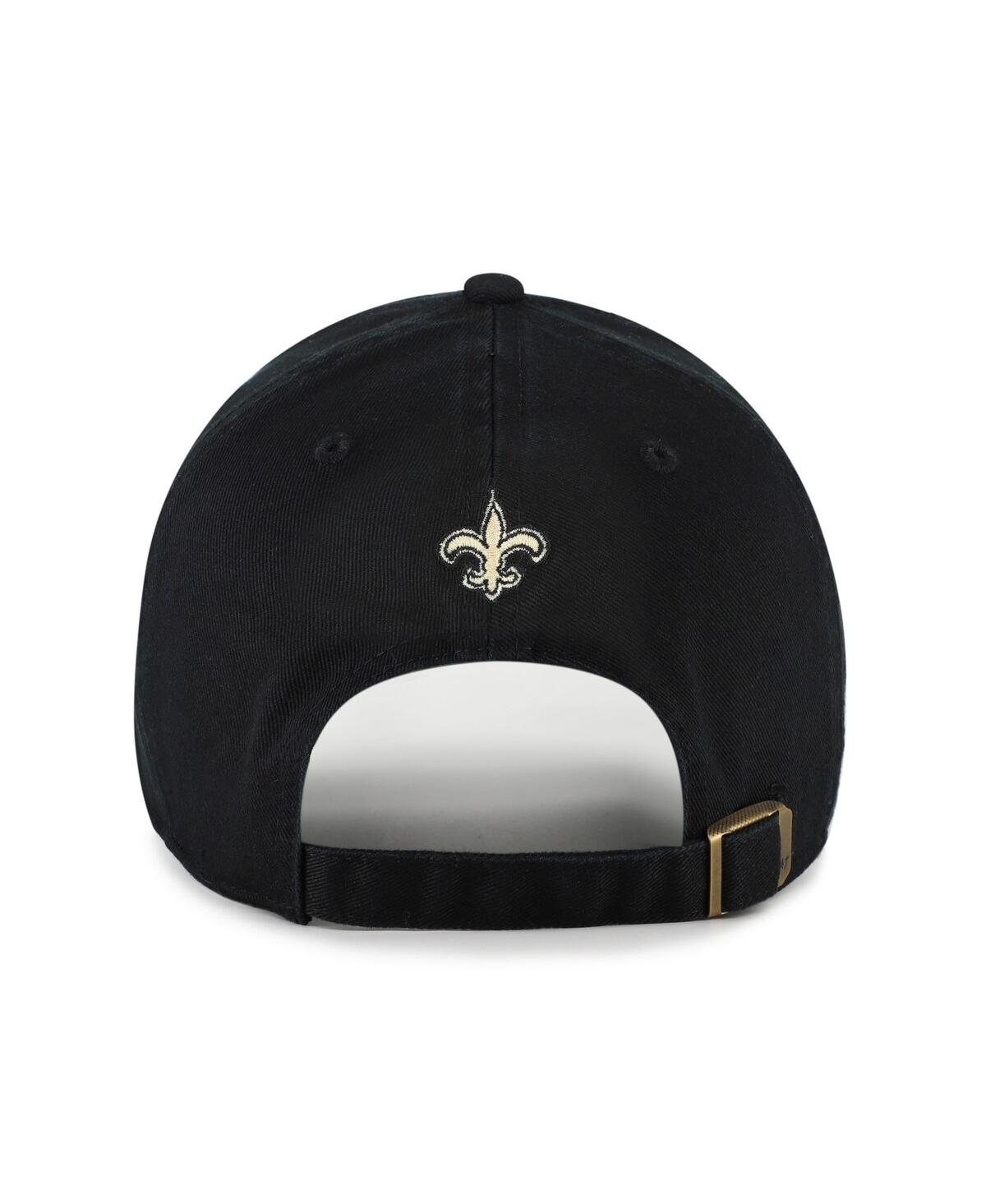 47 Brand Women's Black New Orleans Saints Zoey Clean Up Adjustable Hat In Black