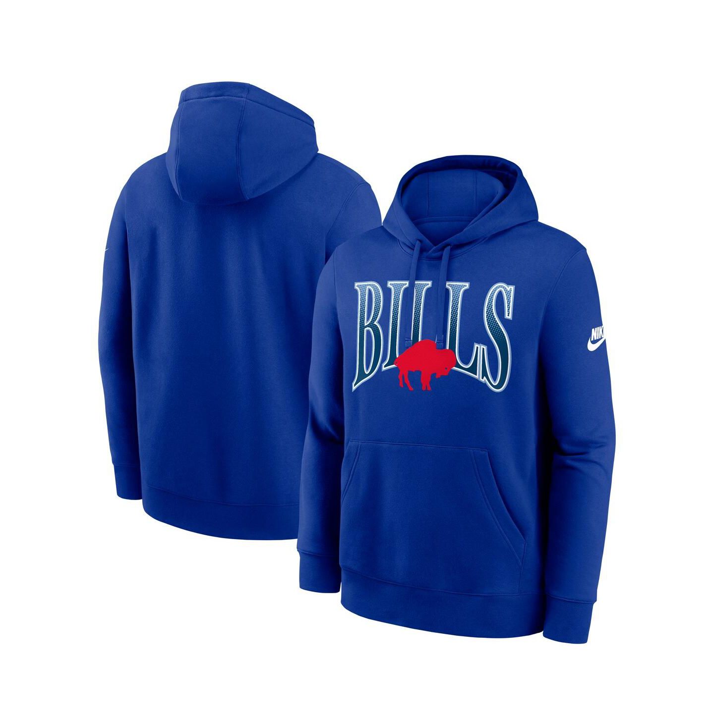 Мужское худи Nike Royal Buffalo Bills Full Blitz Club Fleece Pullover — фото 1
