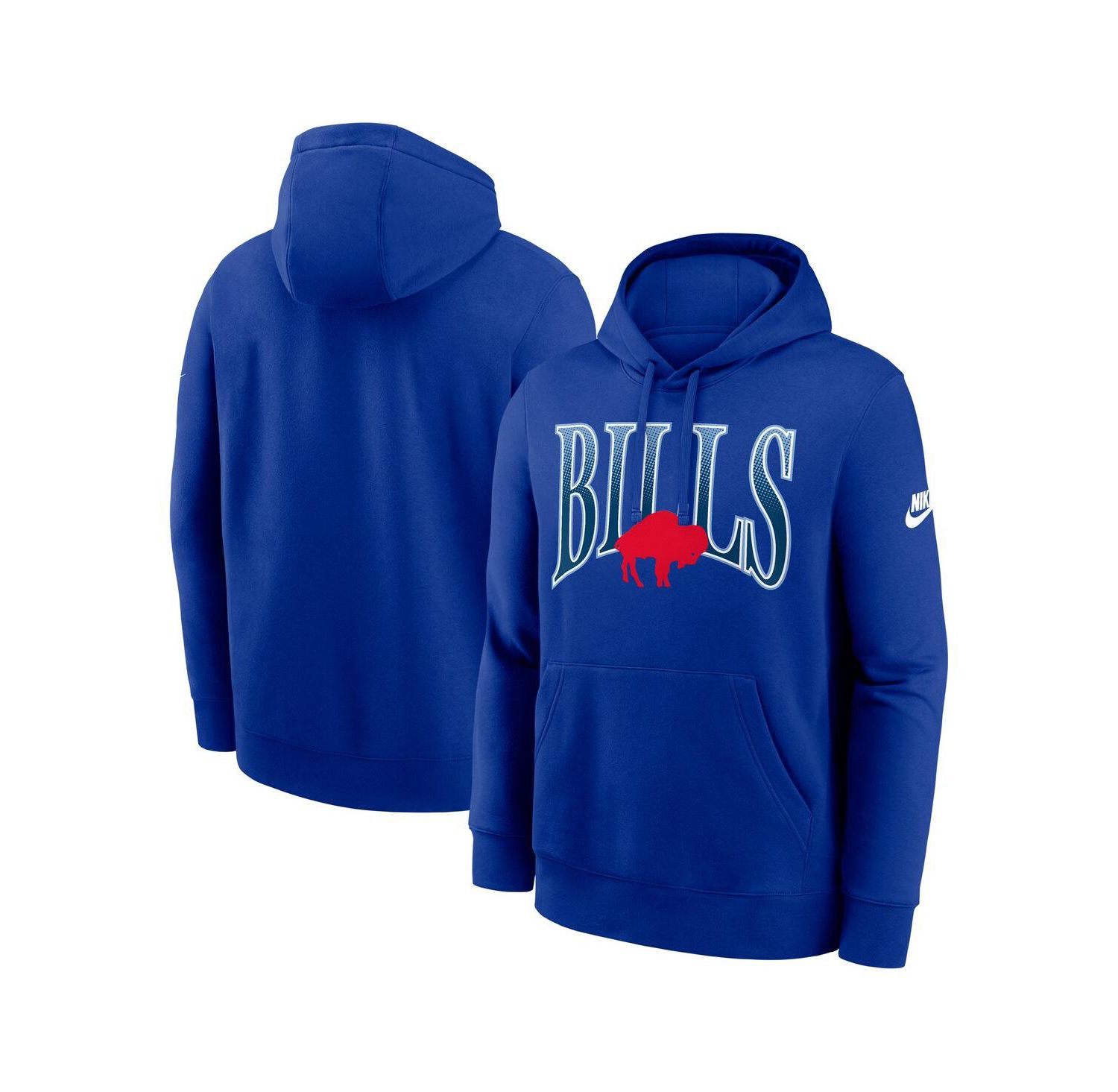 Men's Royal Buffalo Bills Full Blitz Club Fleece Pullover Hoodie