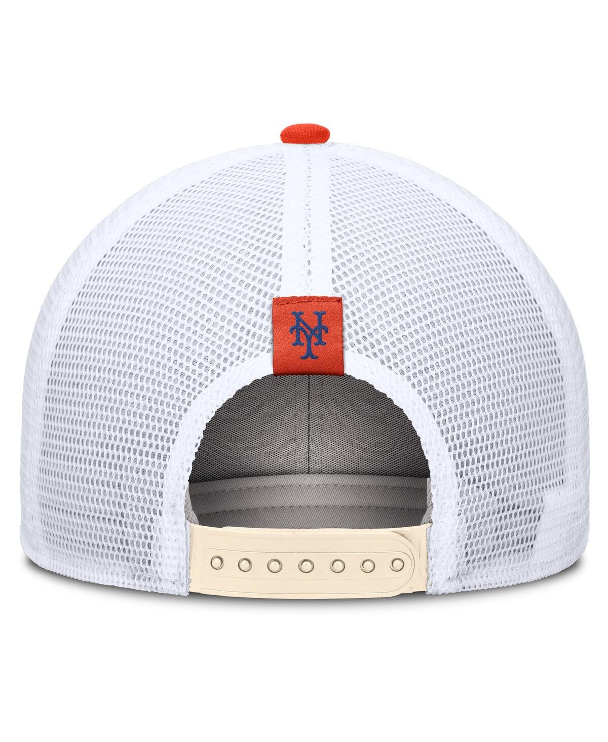 Nike Men's Natural New York Mets Cooperstown Collection Dri-fit Rise Trucker Adjustable Hat