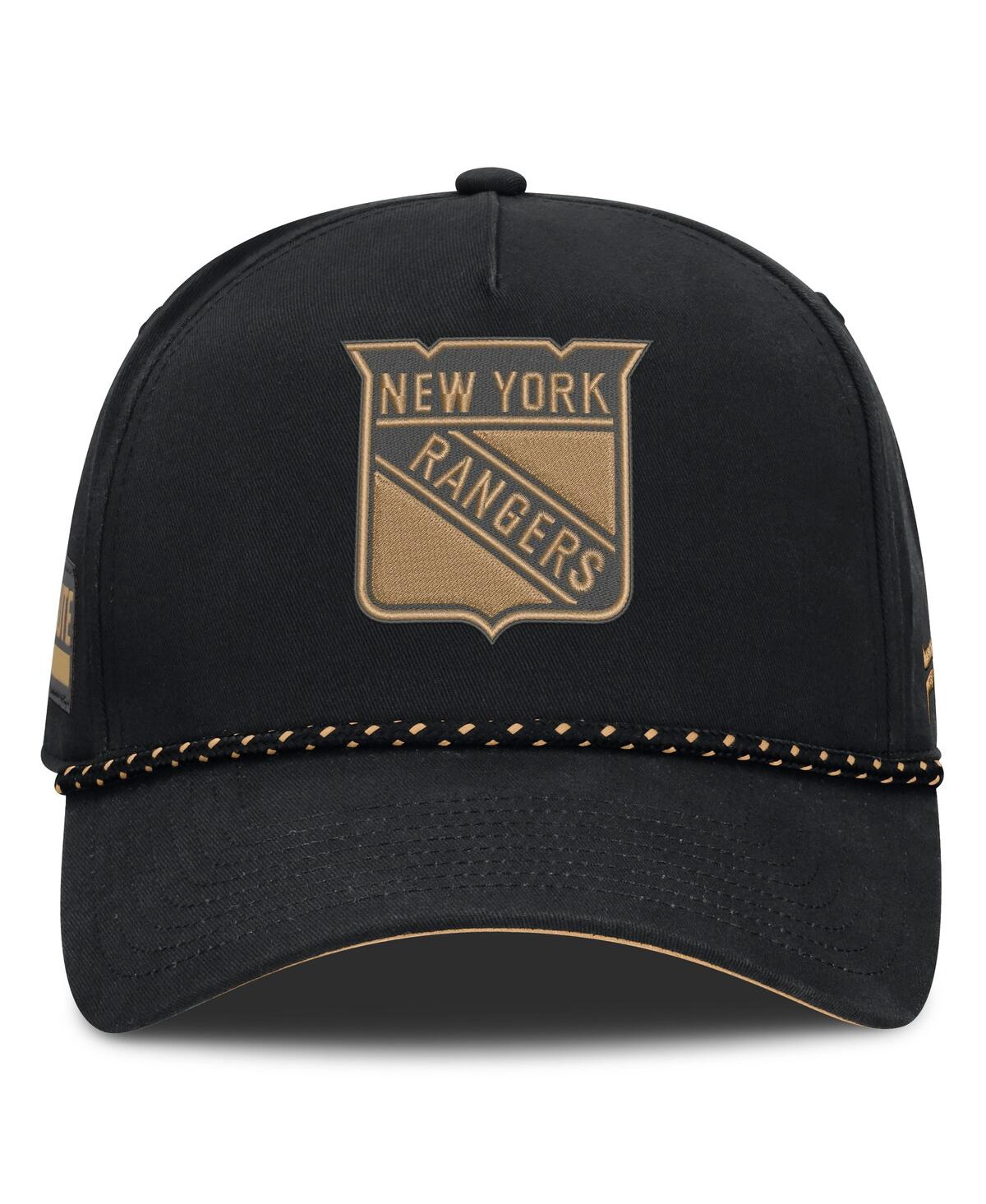 Fanatics Men's Black New York Rangers Military Appreciation Authentic Pro A-frame Adjustable Hat In Black