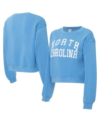 ZooZatz - Women's Carolina Blue North Carolina Tar Heels Chenille Cropped Sweatshirt