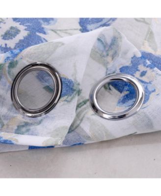 Meadow Metallic Sheer Printed Doily Curtain Panel