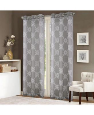 RT Designer Collection Sheryl Embroidered Dorly Luxurious Decorative Curtain Panel Pair