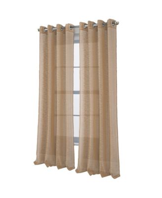 Dexter Linen Texture Grommet Light Filtering Window Curtain Panel 54" x 84" Taupe