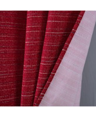 RT Designer Collection Kensington Jacquard Foam Backed Luxurious Decorative Grommet Curtain Panel 54" x 95" Red