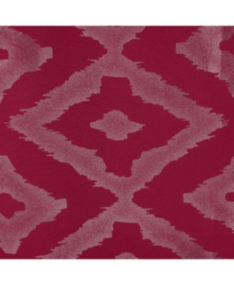 RT Designer Collection Heathrow Halo Foil Blackout Luxurious Decorative Grommet Curtain Panel 54" x 90" Red