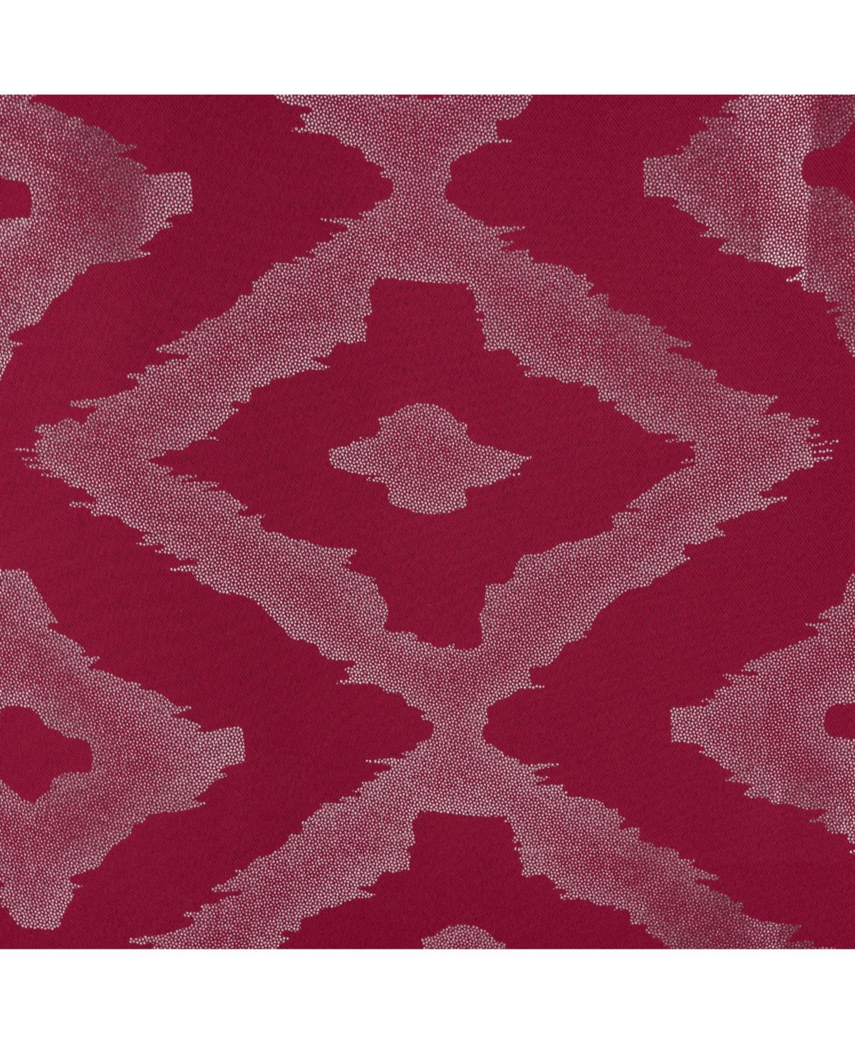 Rt Designer Collection Heathrow Halo Foil Blackout Luxurious Decorative Grommet Curtain Panel 54" x 90" Red