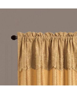 Alisa Macrame Rod Pocket Window Room Darkening Panel 54" x 84" Gold