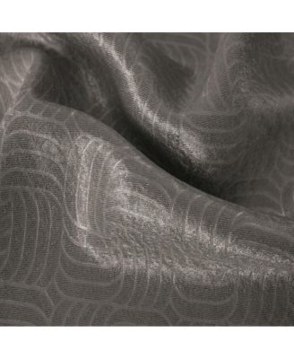 RT Designers Nellie Embossed Blackout Grommet Panel, Charcoal