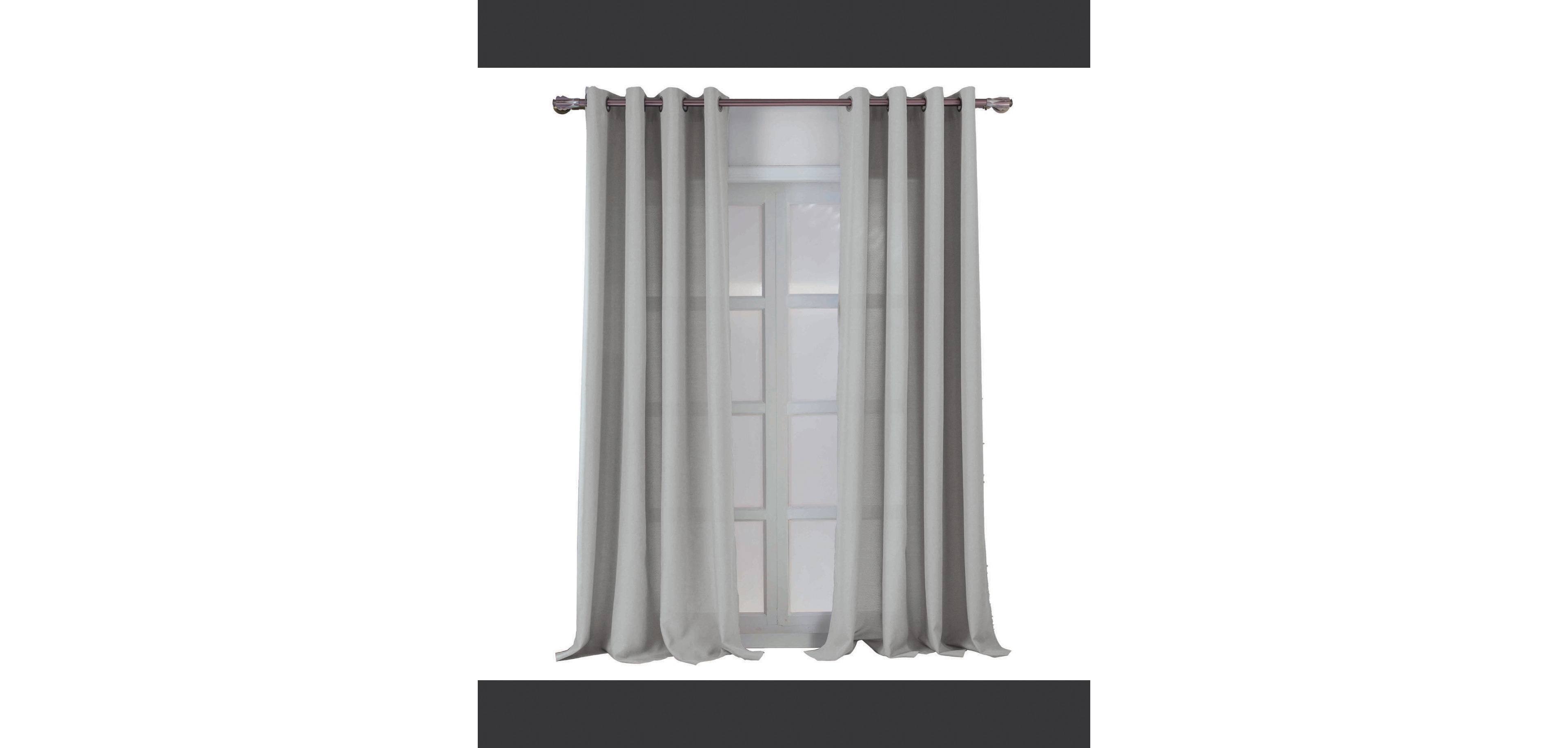 Rt Designers Collection Cole Textured Grommet Room Darkening Curtain Panel 54" x 95" Silver