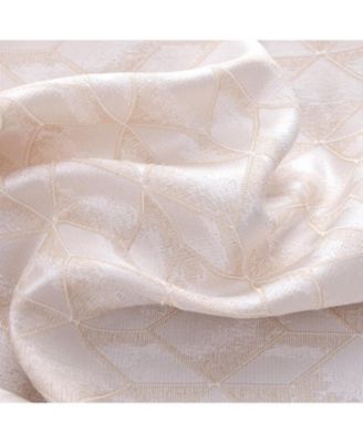 RT Designer Collection Cubix Jacquard Grommet Luxurious Modern Design Curtain Panel 54" x 84" Silver