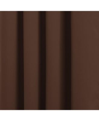 RT Designer Collection Anchorage Blackout Grommet Luxurious Modern Design Curtain Panel 54" x 95" Chocolate