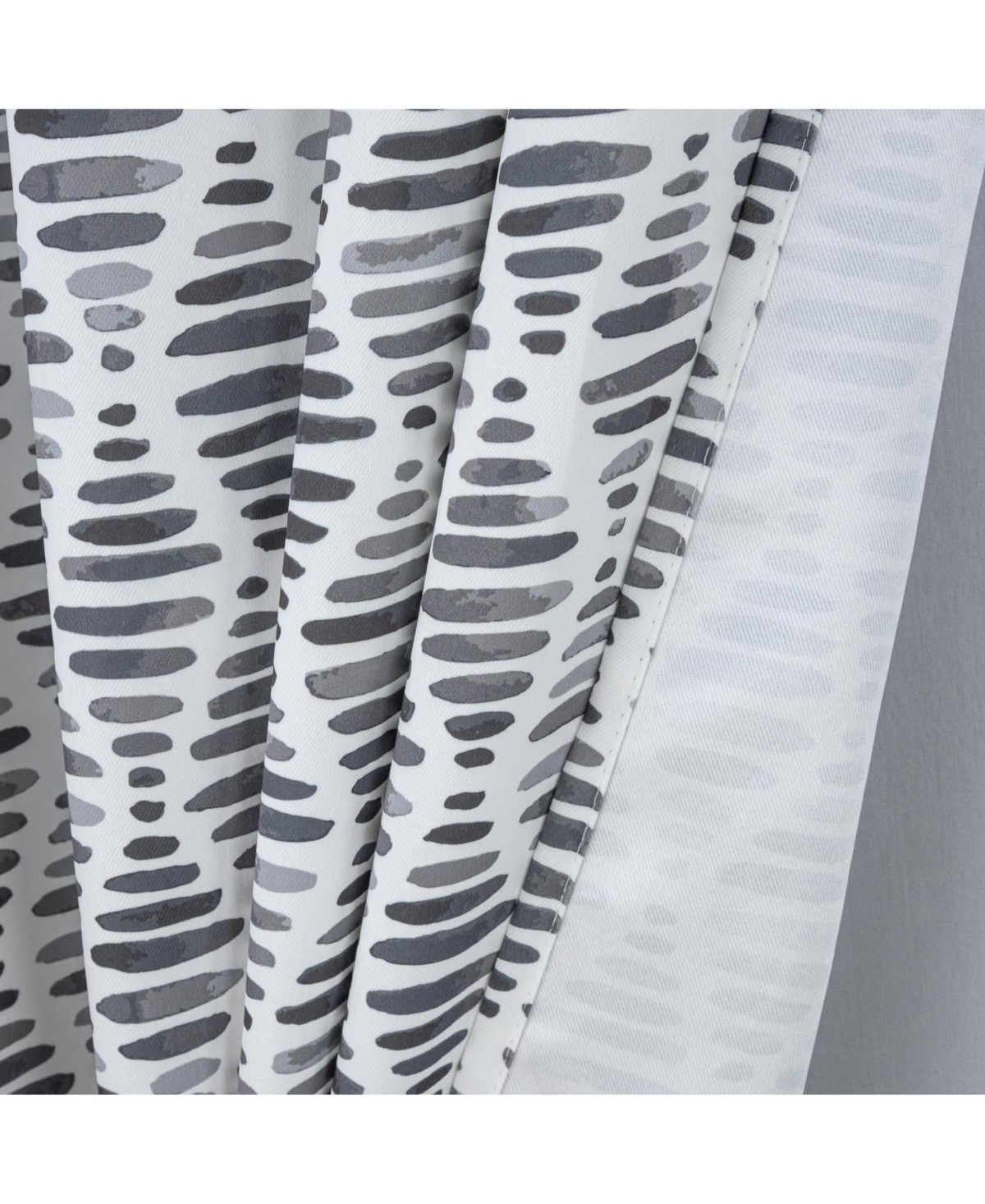 Rt Designer Collection Justice Printed Blackout Luxurious Decorative Grommet Curtain Panel 54" x 84" Grey