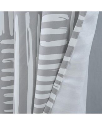 RT Designer Collection Ashton Printed Blackout Luxurious Decorative Grommet Curtain Panel 54" x 84" Silver