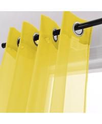 Cara One Sheer Grommet Light Filtering Curtain Panel 54" x 90" Neon Yellow