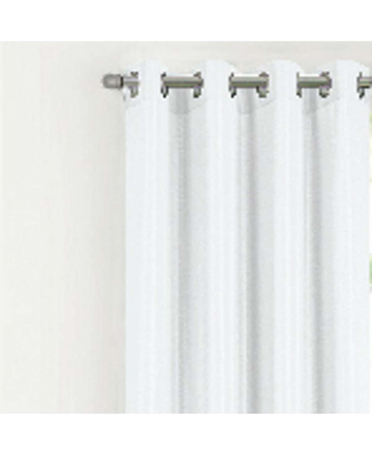 Rt Designer Collection Gibson Luxurious Decorative Grommet White Curtain Panel