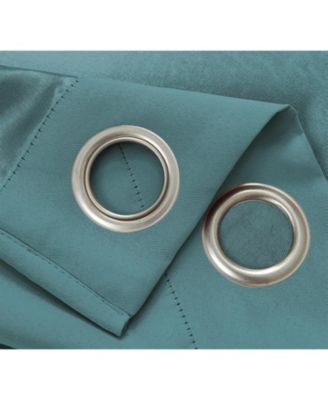RT Designer Collection Anchorage Blackout Grommet Luxurious Modern Design Curtain Panel 54" x 95" Turquoise