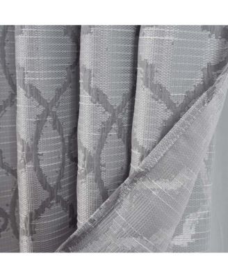 Brookfield Jacquard High Quality Light Filtering Grommet Curtain Panel 54" x 90" Silver