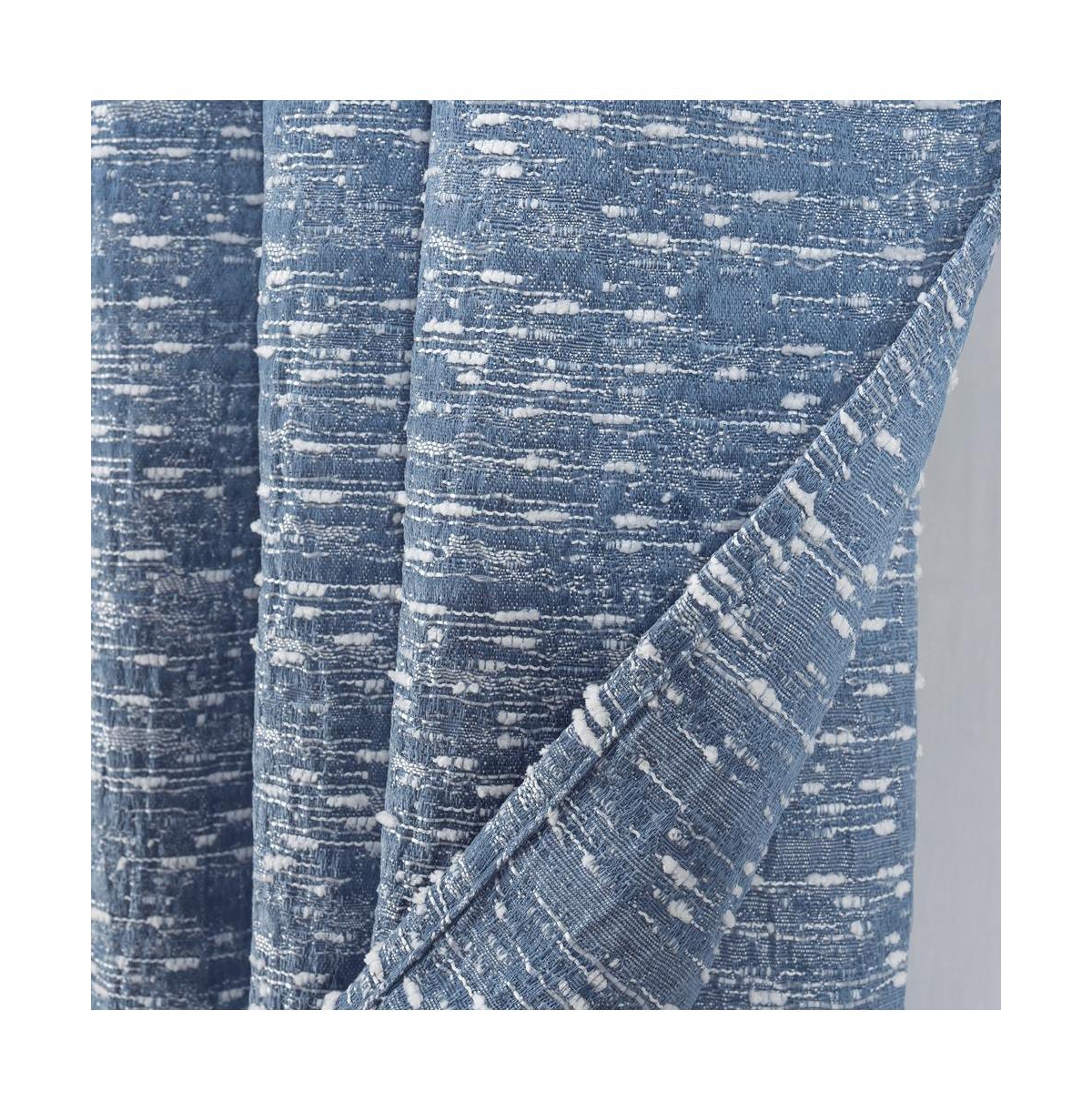 Rt Designers Collection Roman Jacquard Premium & Stylish Grommet Panel 54" x 90" Dark Blue