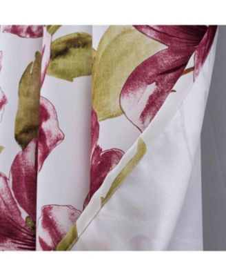 RT Designer Collection April Printed Blackout Luxurious Decorative Grommet Curtain Panel 54" x 84" Burgundy