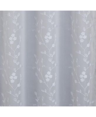 RT Designer Collection Lilian 2 Pack Embroidered Blackout Luxurious Decorative Grommet Curtain Panel 36" x 84" Silver
