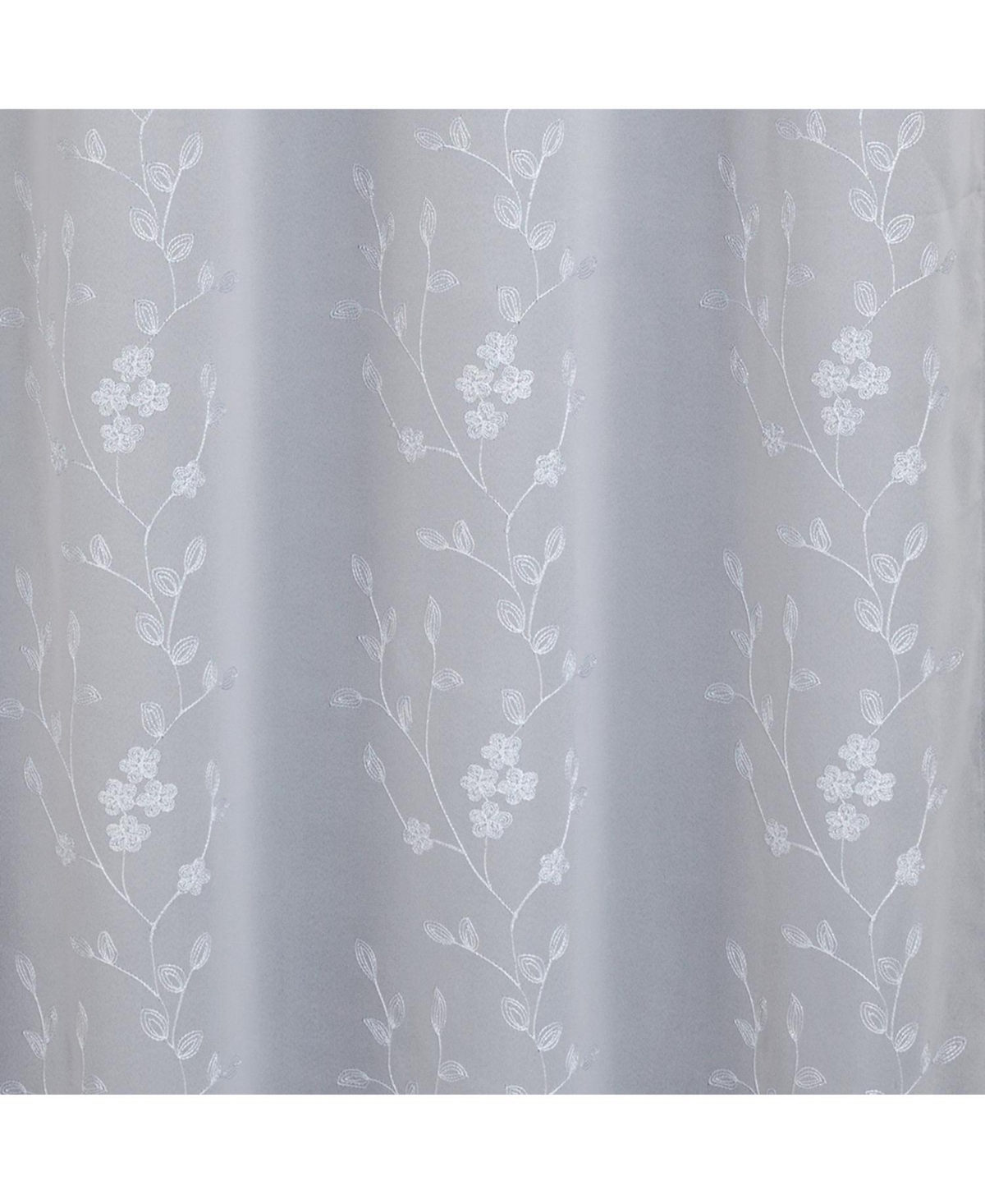 Rt Designer Collection Lilian 2 Pack Embroidered Blackout Luxurious Decorative Grommet Curtain Panel 36" x 84" Silver