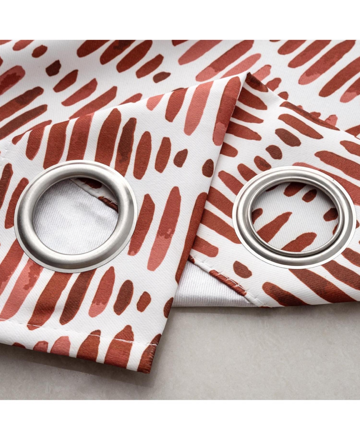 Rt Designer Collection Justice Printed Blackout Luxurious Decorative Grommet Curtain Panel 54" x Spice