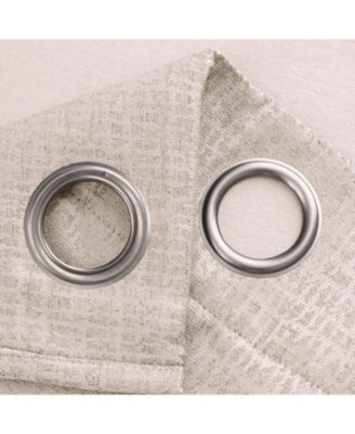 RT Designer Collection Demi Lux Jacquard Blackout Grommet Curtain Panel 52" x 84" Ivory