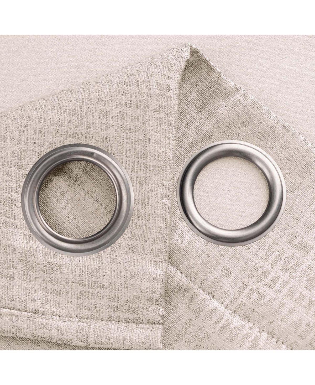 Rt Designer Collection Demi Lux Jacquard Blackout Grommet Curtain Panel 52" x 84" Ivory