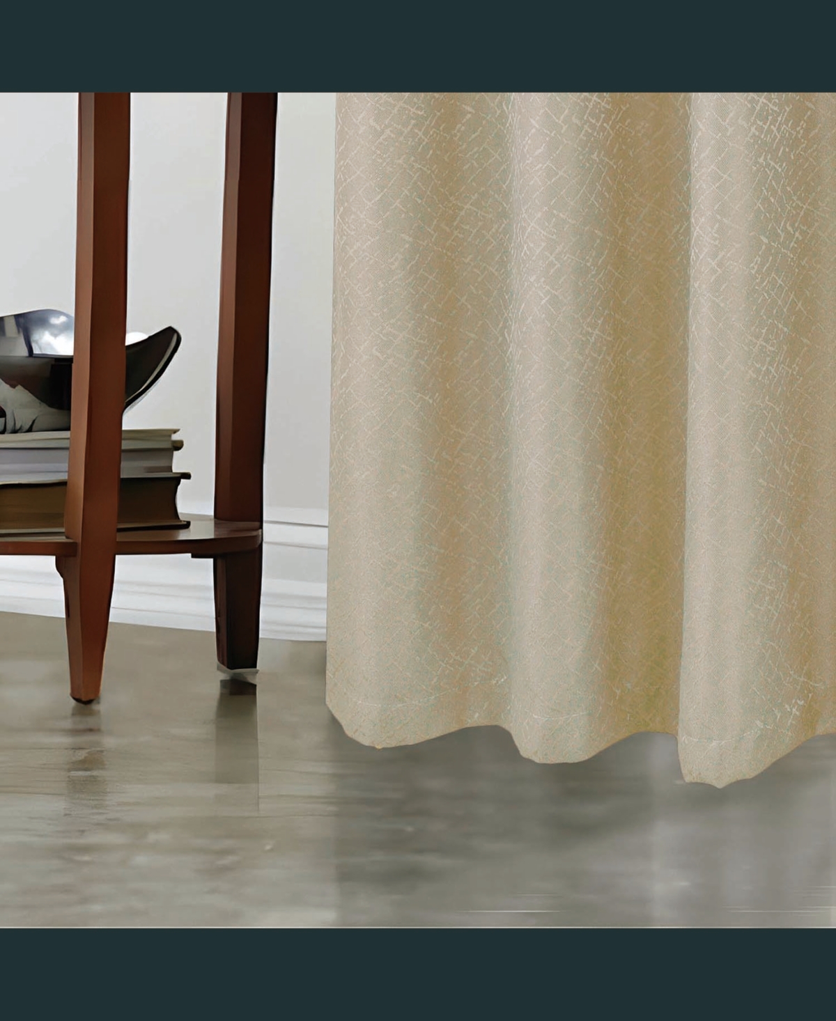 Rt Designer Collection Cassi Shimmer Jacquard Grommet Curtain Panel 54" x 90" Taupe