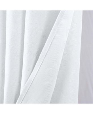 RT Designer Collection Calypso Shimmer Jacquard 2 Pack Grommet Curtain Panel Pair 36" x 84" White