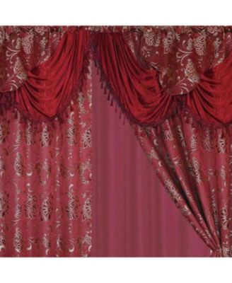 Clayton 2-Piece Double Panel Elegant Thermal Insulated Grommet Curtain Panels - Each Panel 54" X 84" Burgundy