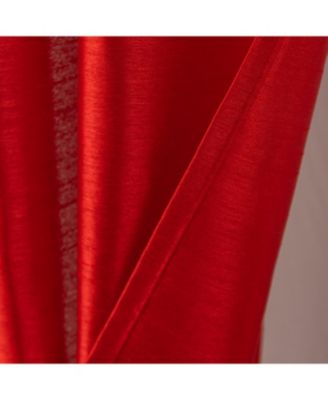 RT Designer Collection Nancy Grommet Luxurious Modern Design Curtain Panel 54" x 95" Red