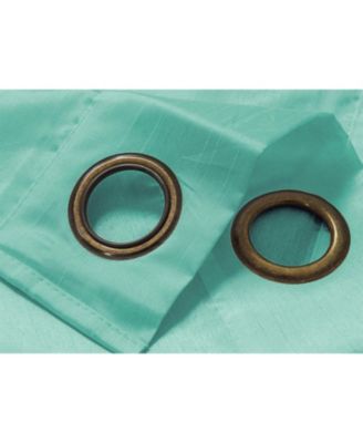 RT Designer Collection Nancy Grommet Luxurious Modern Design Curtain Panel 54" x 95" Aqua