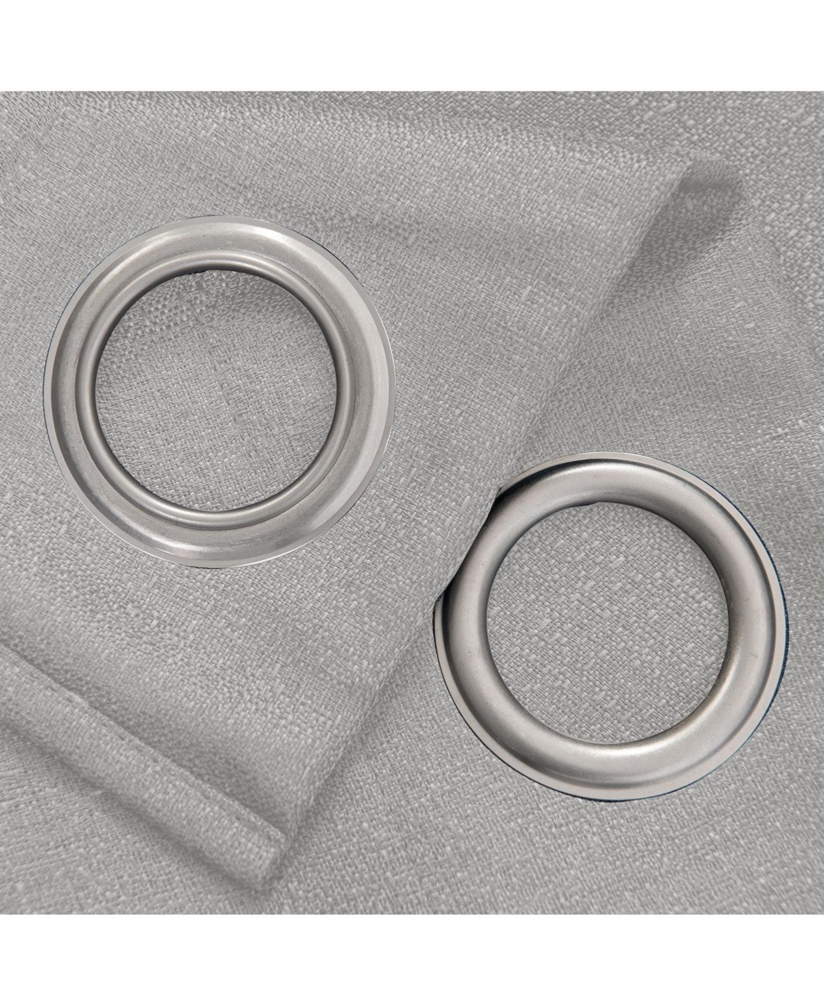 Rt Designers Collection Cole Textured Grommet Room Darkening Curtain Panel 54" x 84" Silver