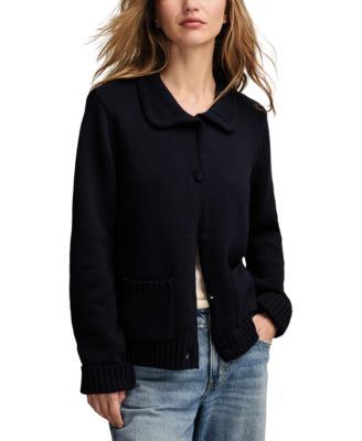 Women's Collared Button-Up Cardigan Sweater