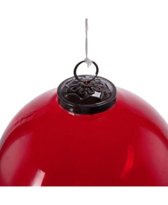Streamdale 6" Red Glass Ornament Decorative Hanging Ball Christmas Tree Ornaments Set of 3