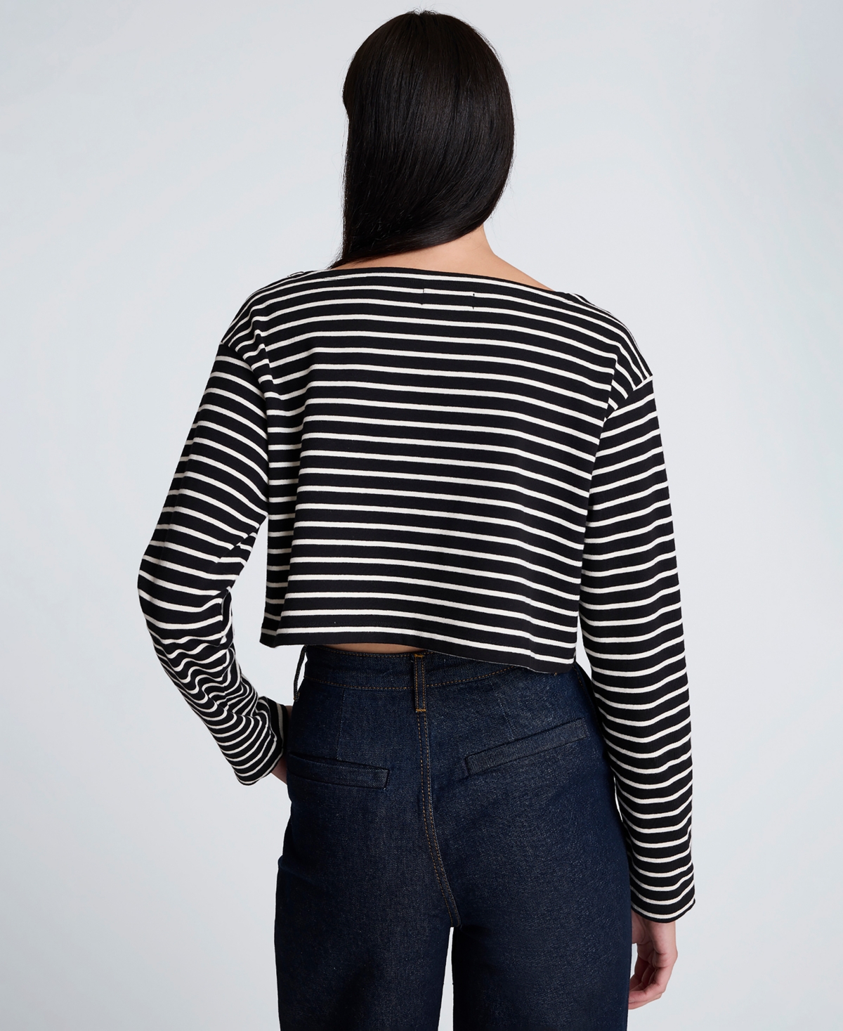 Kenneth Cole Women's Striped Cropped Top