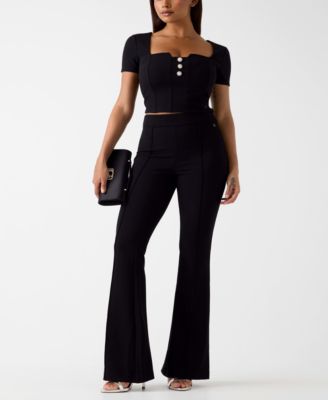 Women's Short-Sleeve Square Neck Evelina Top