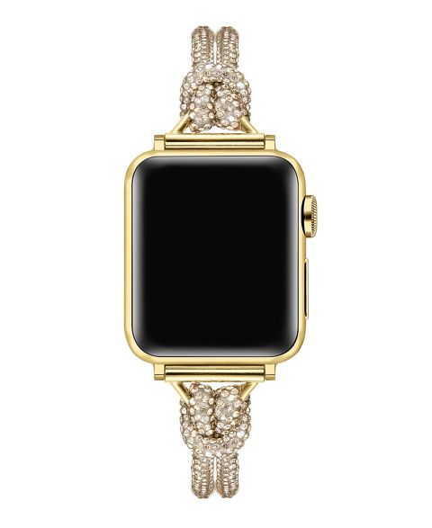 Женский ремешок для часов Posh Tech Serena Faux Tennis Bracelet Band for Apple Watch, цвет: Золотой