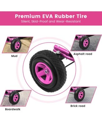 4 Wheels Kids Ride On Pedal Powered Bike Go Kart Racer Car Outdoor Play Toy-Pink