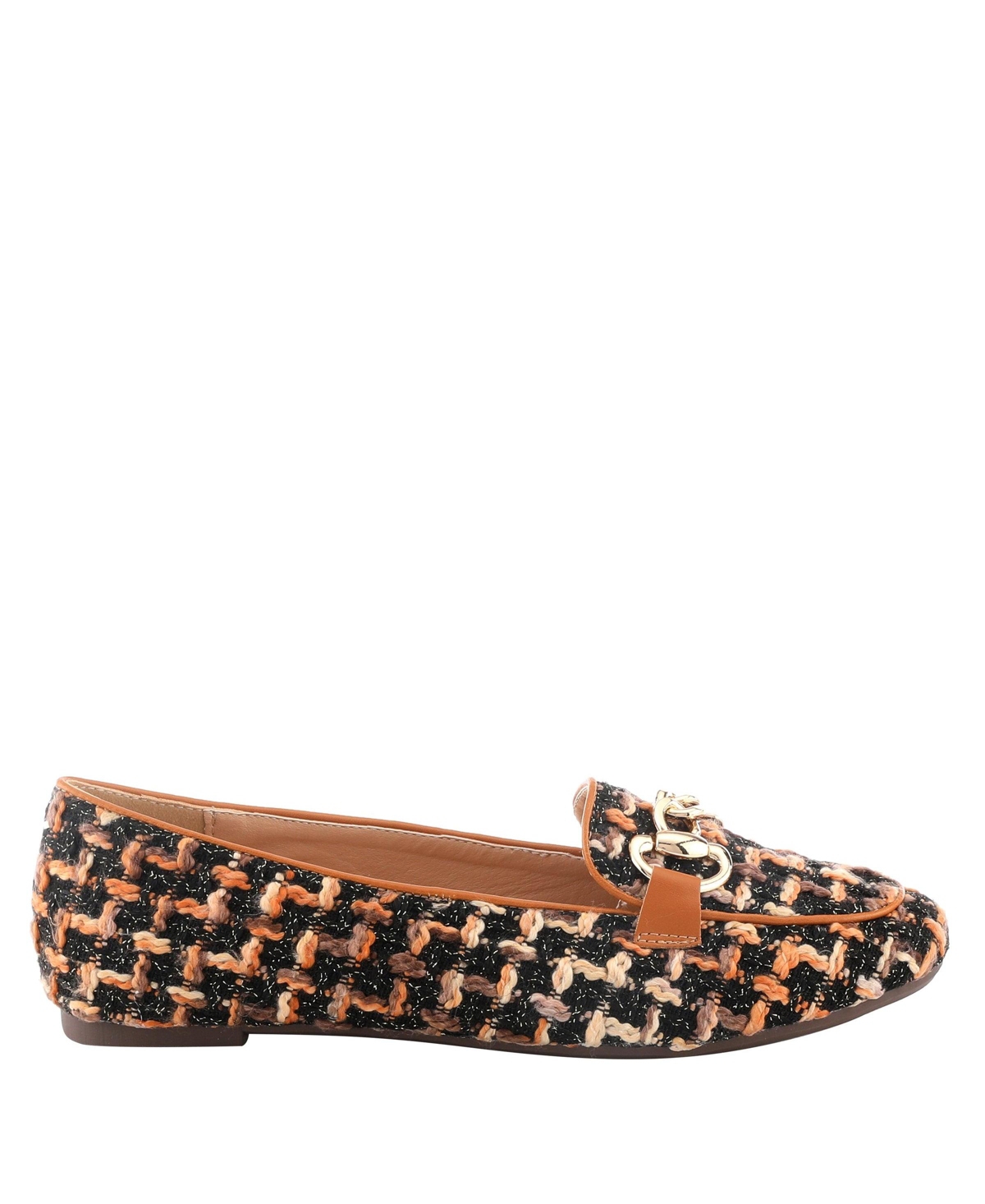 Patrizia Women's Knitknot Boucle Loafers with Chain Accent