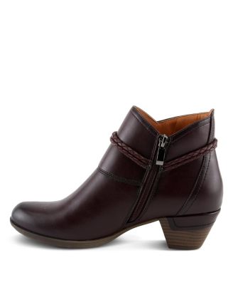 Women’s Stacked Heel Decorative Lace Detail Ankle Booties