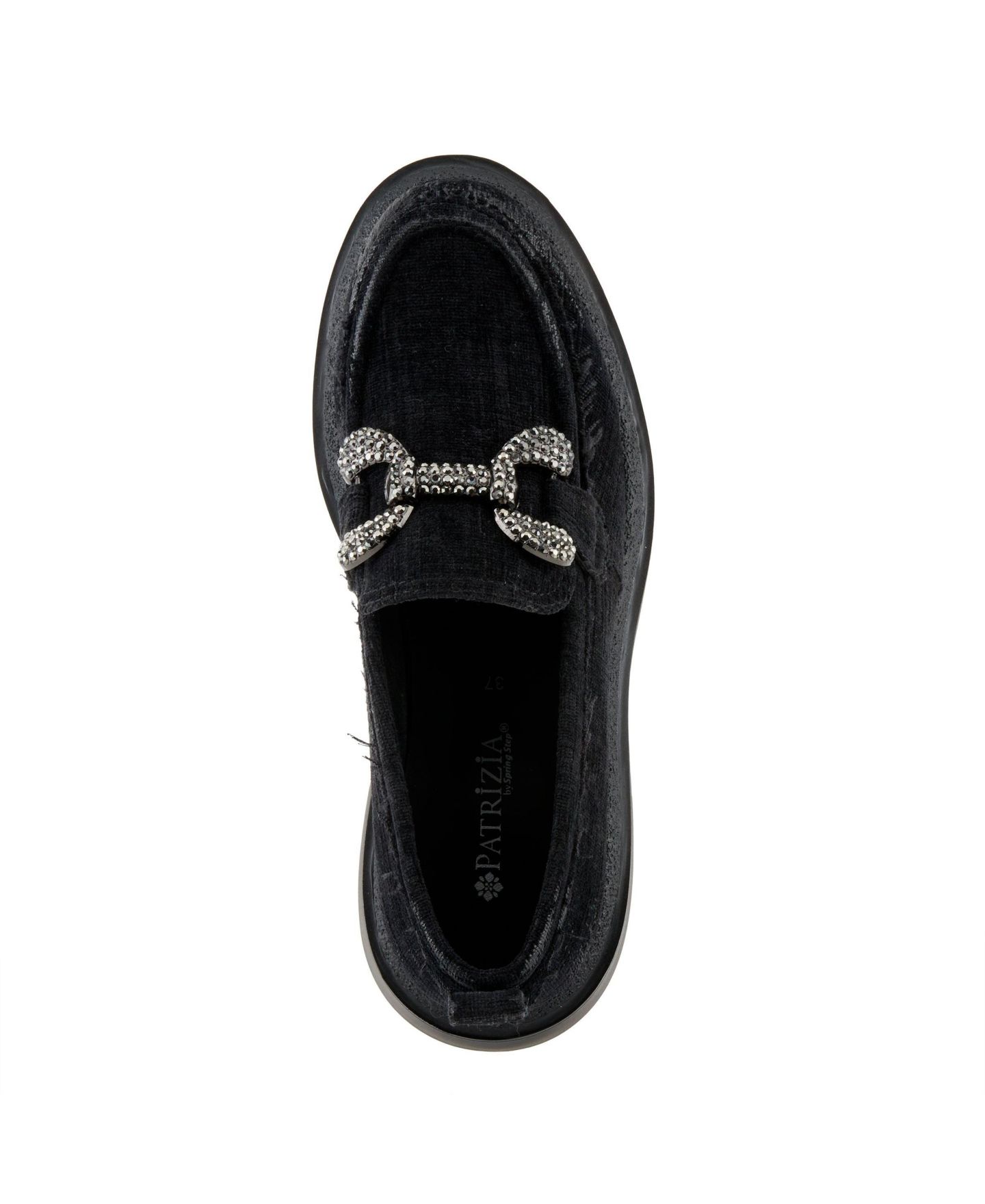 Женские туфли Patrizia Marlen Velvet Loafer with Metal Ornamentation, цвет: Чёрный — фото 3