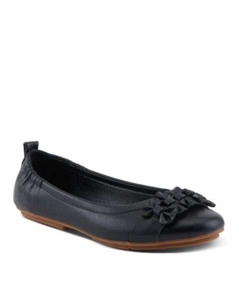 Женские балетки Patrizia Bow Detail and Scrunch Back Ballay Ballet Flats, цвет: Чёрный