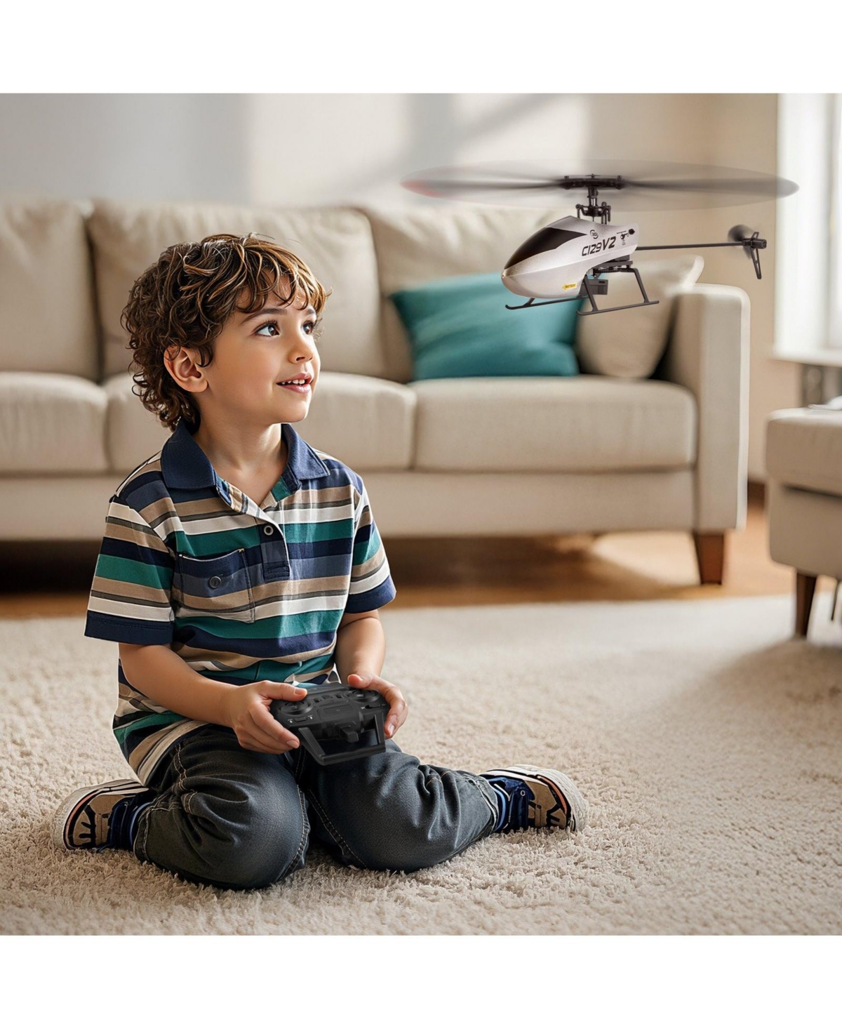 Mecale 2.4GHz Single-Propeller Rc Helicopter with Gyro and One-Key Takeoff/Landing