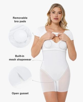 Women's Shapewear Modal Slimming Lace Trim Henley Tank Maxi Dress