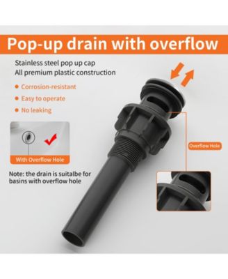 Single-Handle Waterfall Bathroom Sink Faucet in Lead-Free 304 Stainless Steel with Hot/Cold Water Function